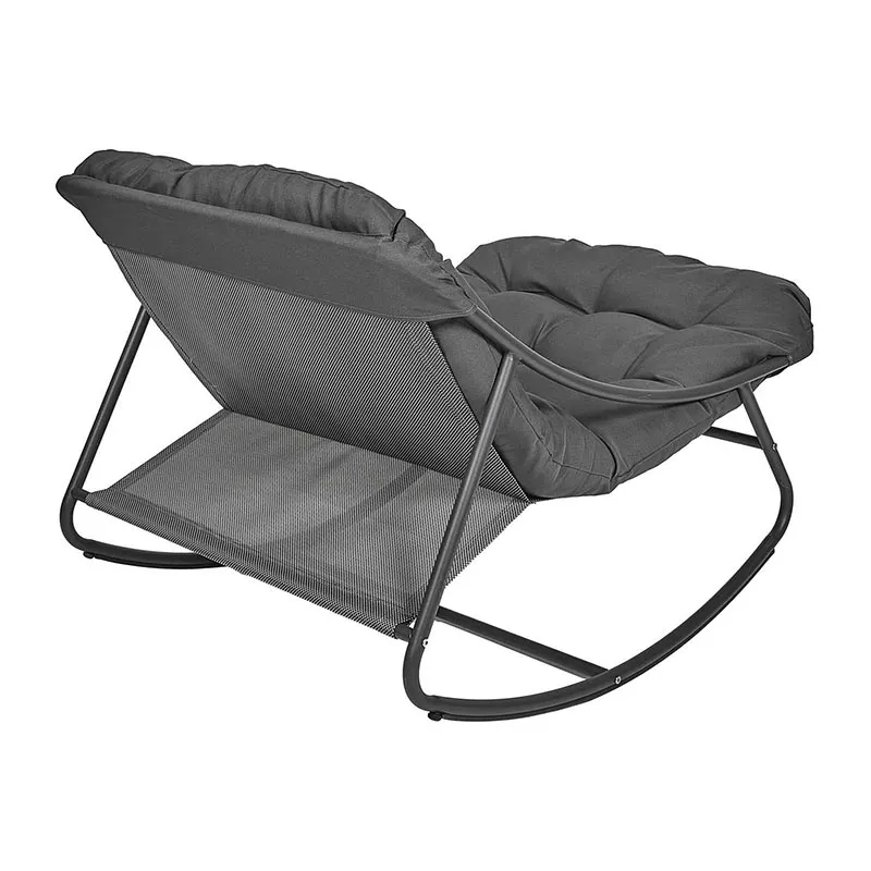 Fauteuil à bascule tenerife Gris - 78x108x73cm-5