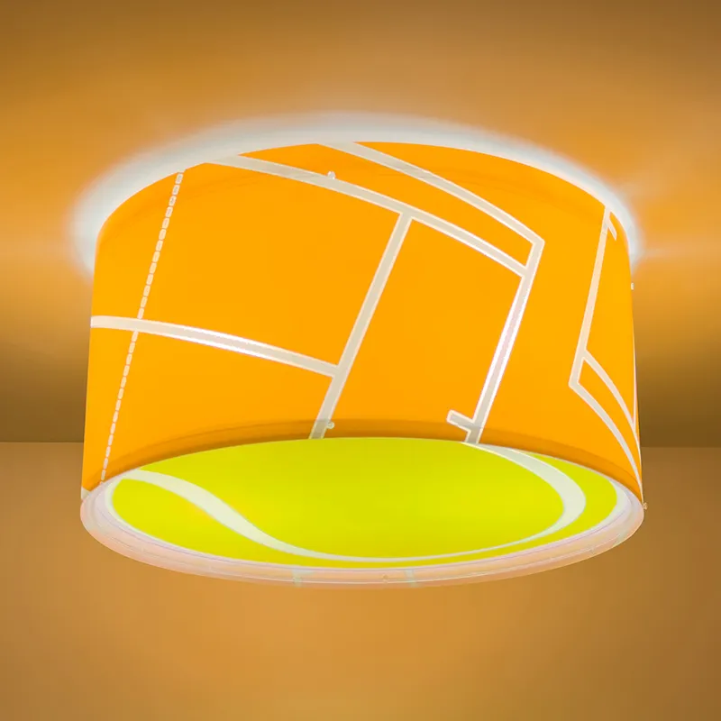 Plafonnier Tennis Orange brillant - 33x33x16,5cm-2