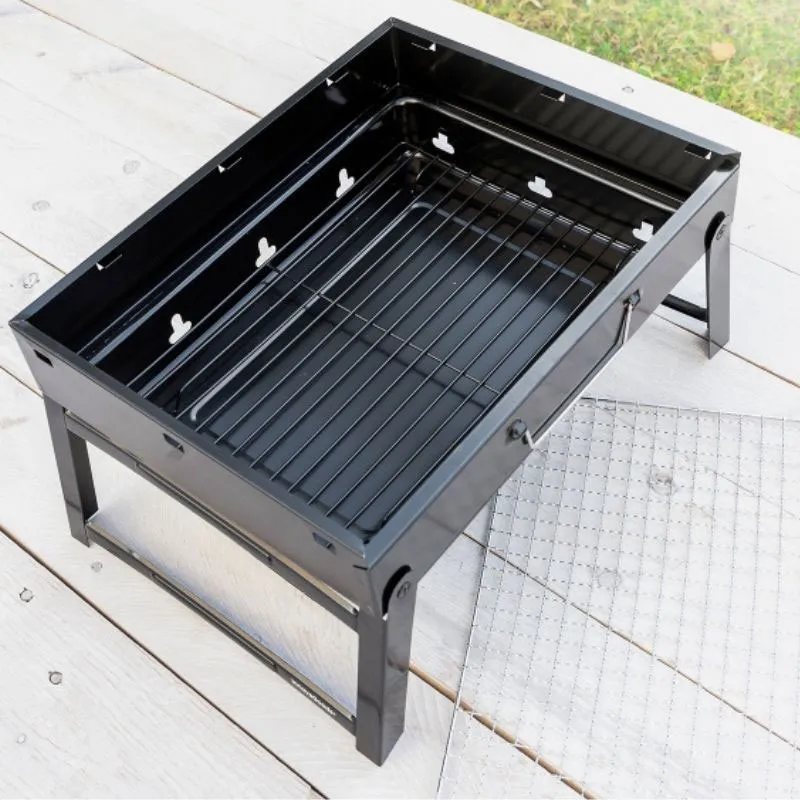 Barbecue pliable portatif à charbon - 41x28x20cm-9