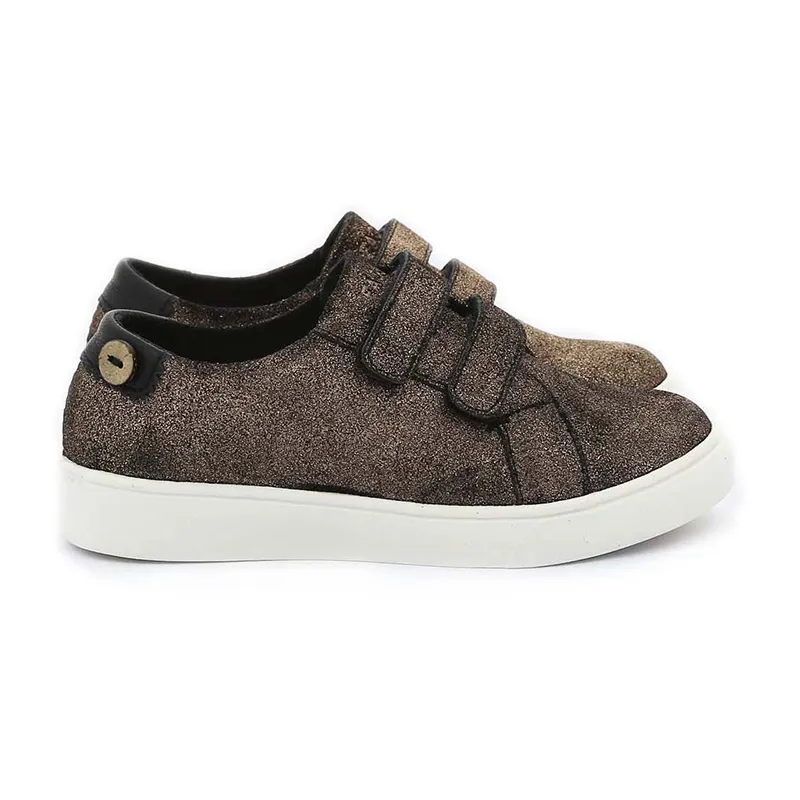 Tennis bébé Aspenlowv suédé FAGUO - Noir/Doré - FAGUO-0