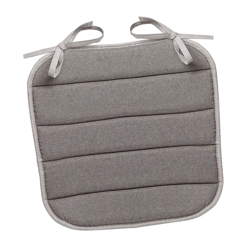 Galette de chaise chinée plate ext. Gris foncé - 37x37cm-0