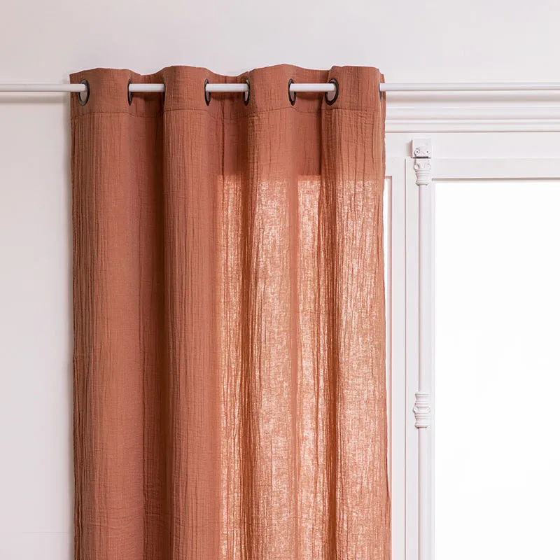 Rideau Coton Rose antique - 130x0,5x260cm-0