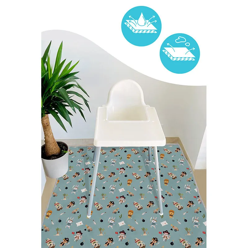 Tapis protecteur de sol imperméable Pirates - 150x120cm-0
