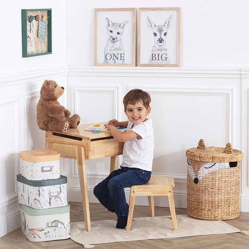 Pupitre & tabouret Robin Bois - 62x40.3x60cm-0