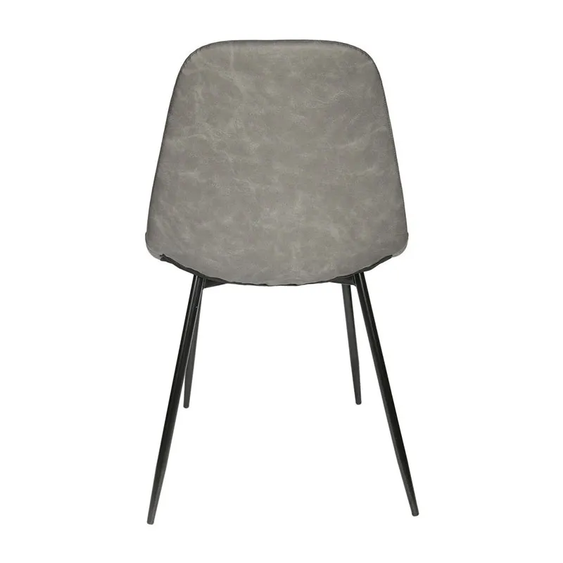 4 Chaises similicuir Amber Gris - 54,2x44x85cm-3