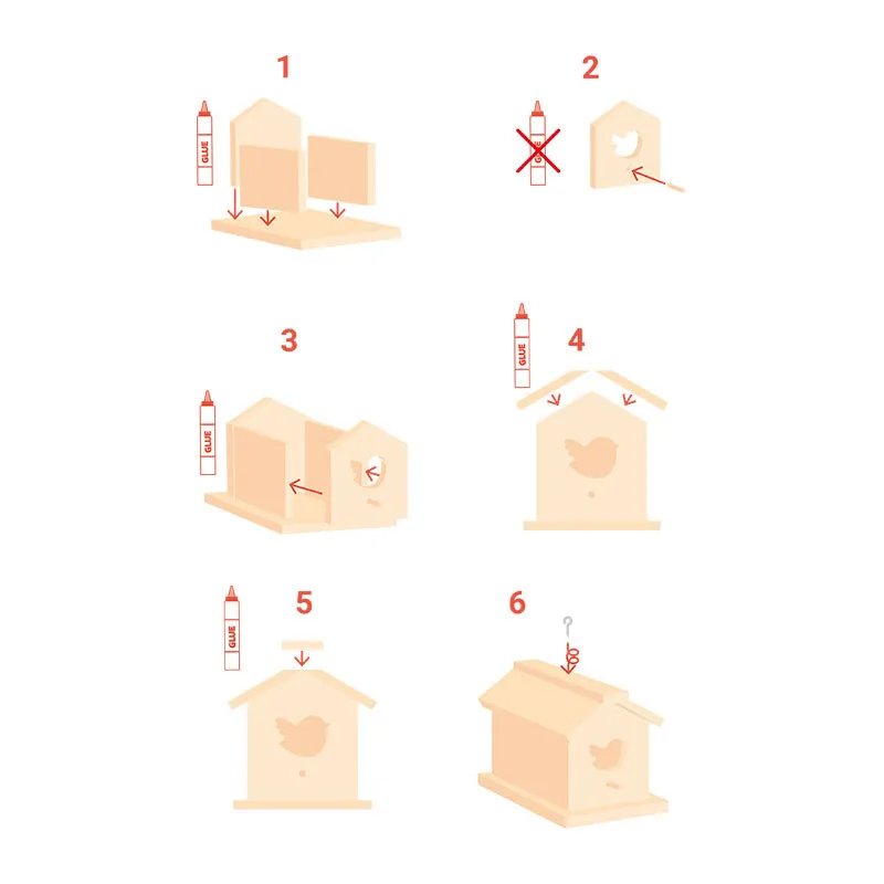 Kit DIY Nichoir 13x14,5x16cm - 4+-2