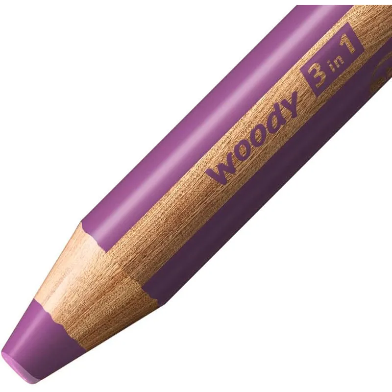 Crayons de couleurs Woody Licorne + 1 taille-crayon - 6pcs-2