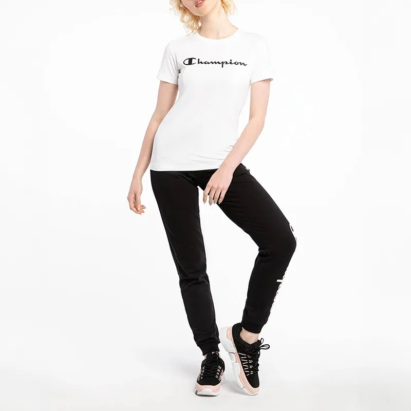 T-shirt Femme Logo Maxi - Blanc/Noir-2