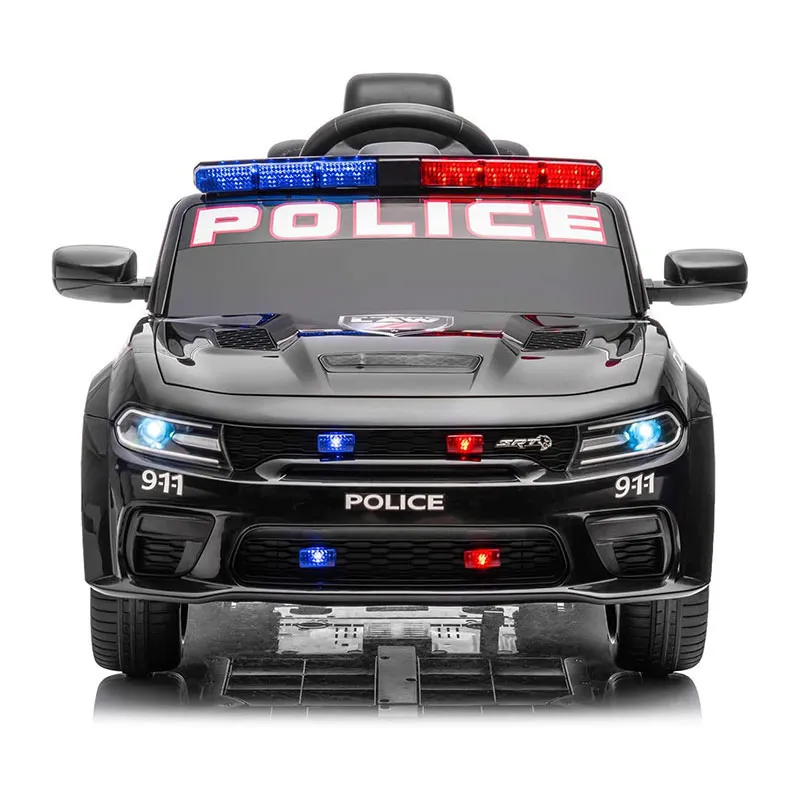Voiture élec. Dodge Police Noir - 36m+-1