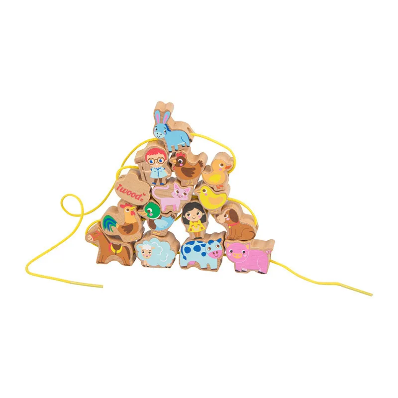 Jouet à lacer Animaux de la ferme 15pcs - 18m+-1