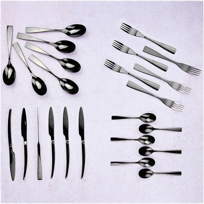 Ménagère Sven Noir Brillant - 24pcs-2