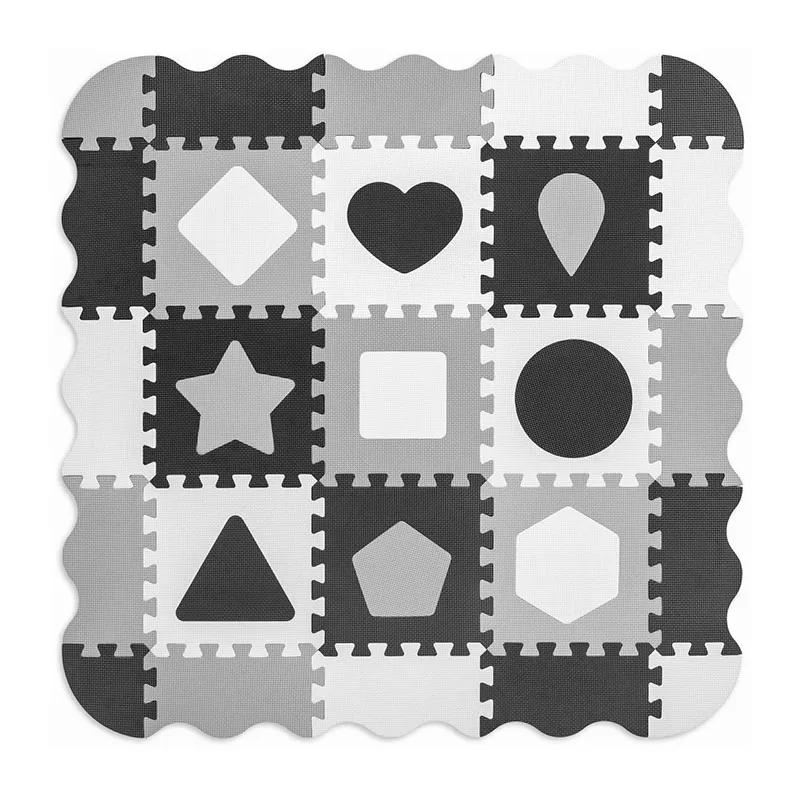 Tapis puzzle mousse Jolly 25pcs Formes Gris - 10m+-0