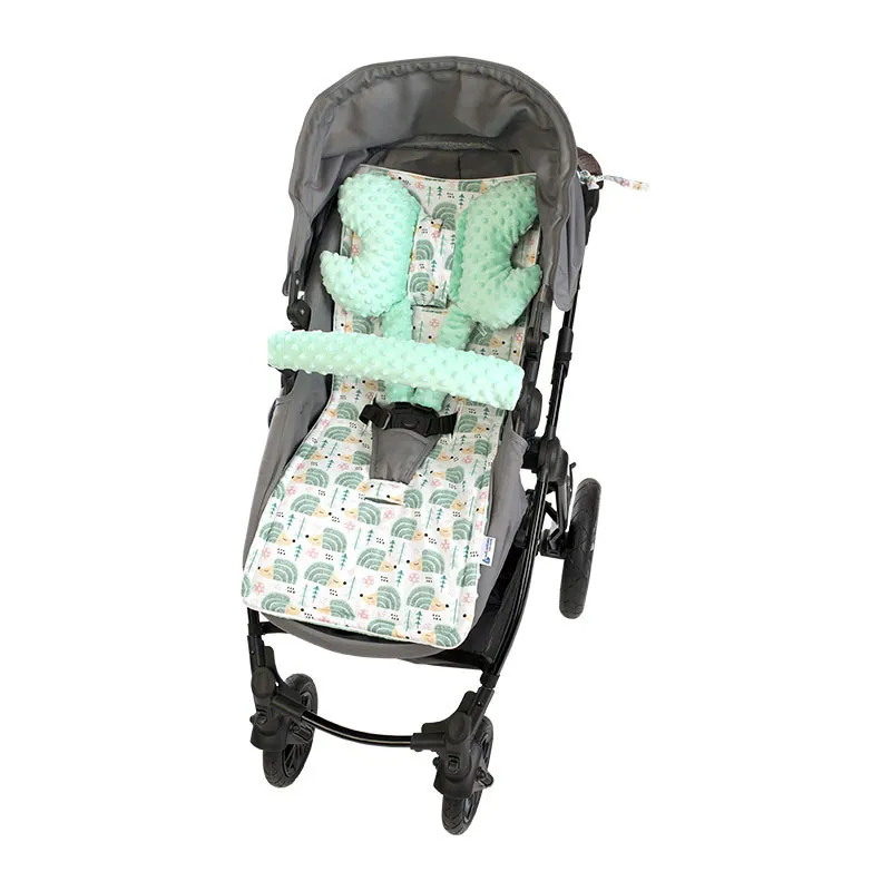 Revêtement poussette 4en1 Hérissons menthe - 35x78cm-1