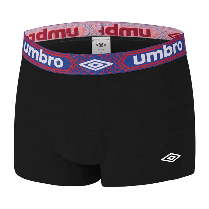 4 Boxers Homme Umbro - Noir/Bleu/Gris/Blanc-1
