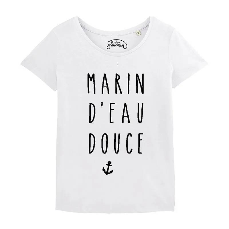 T-shirt Femme BIO Marin d'eau douce - Blanc-0