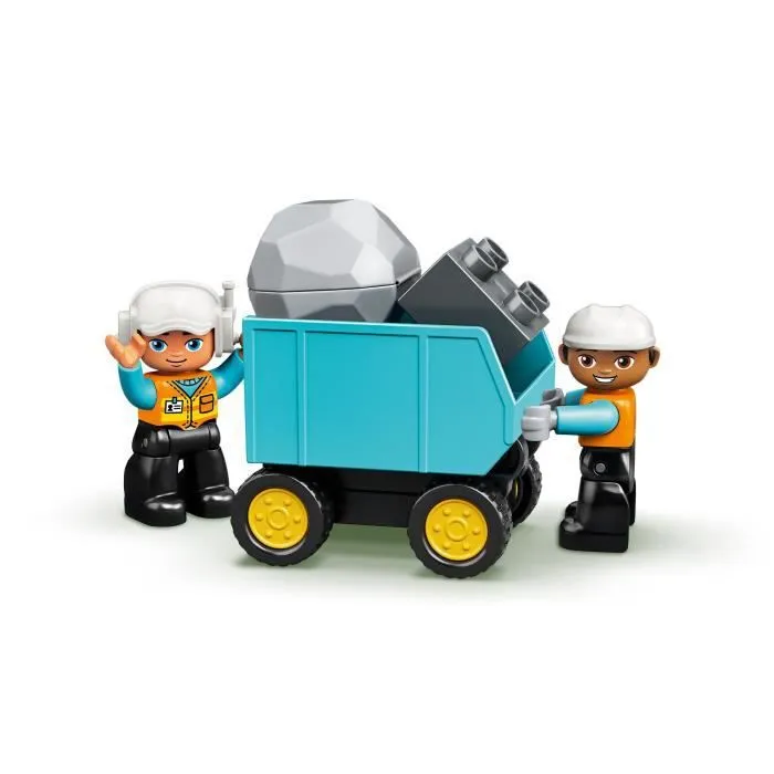 LEGO 10931 DUPLO Le Camion Et La Pelleteuse, Engin de chantier Jouet Pour Les Enfants De 2 ans et + - LEGO - BOUTIK-2