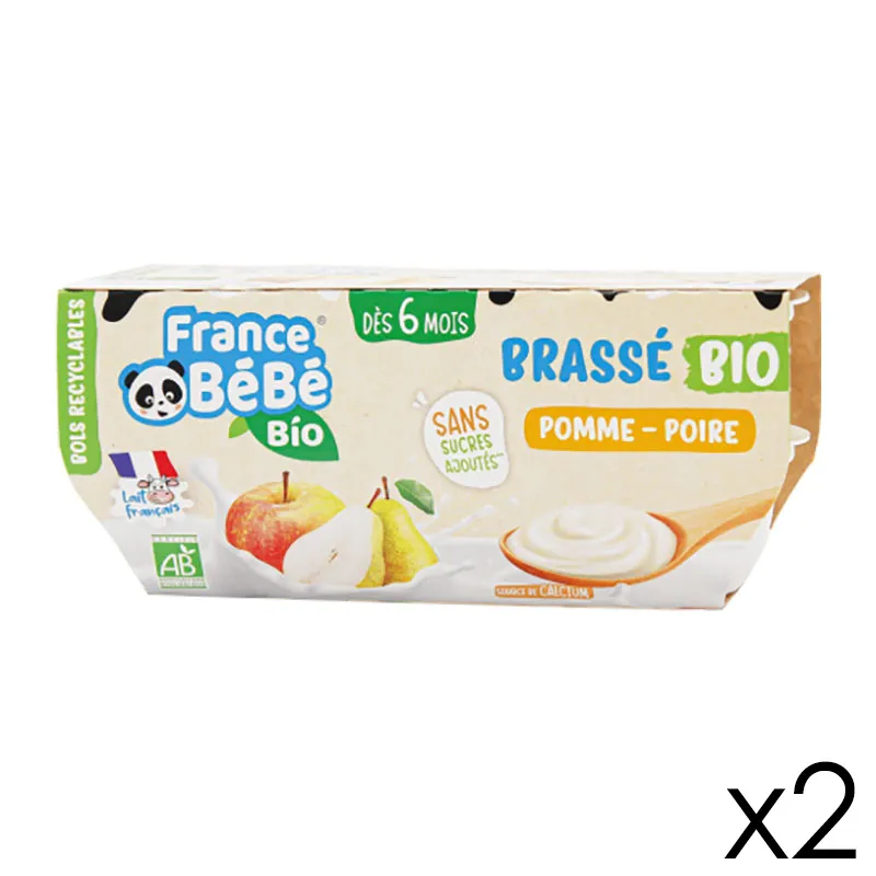 24x100g Brassés Assortiment Nature/Fruits BIO - 6m+-3
