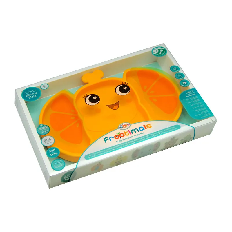 Assiette silicone Abeille - Orange-4