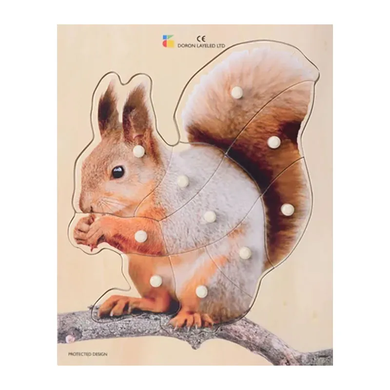 Puzzle encastrement Écureuil 10pcs - 24m+-0