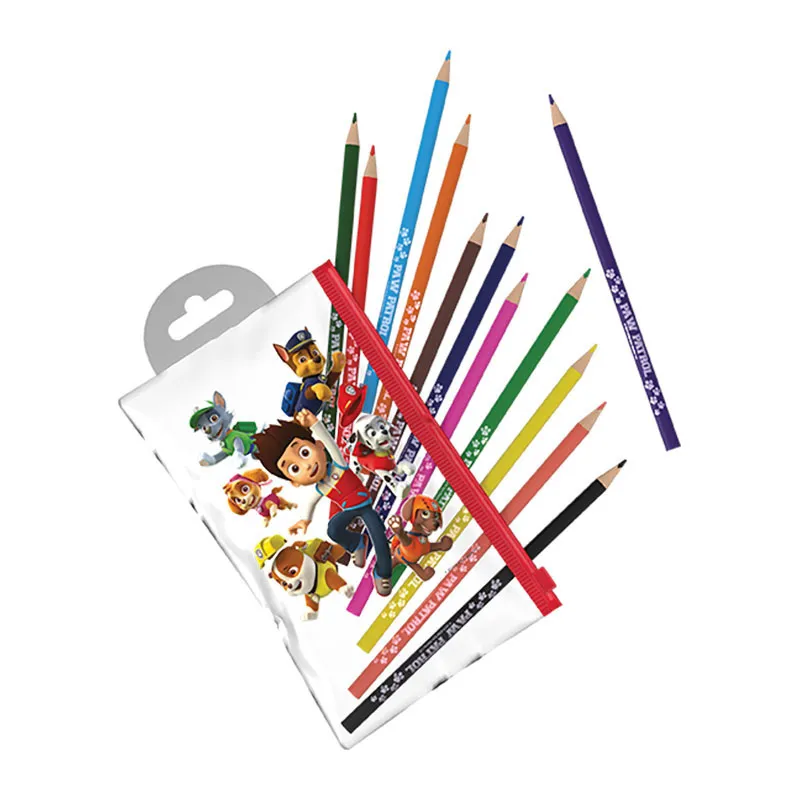 Crayons de couleur Pat'Patrouille Rouge 12pcs - 36m+-1