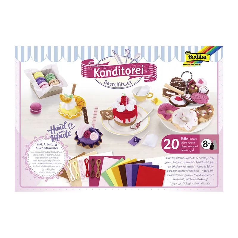 Kit créatif Pâtisserie en feutrine - 20pcs-0
