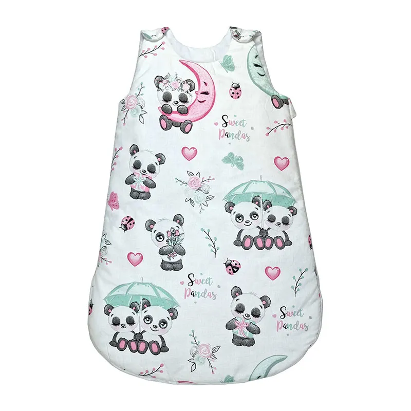 Gigoteuse Coton Pandas Rose/Gris/Menthe - TOG. 2,5-0