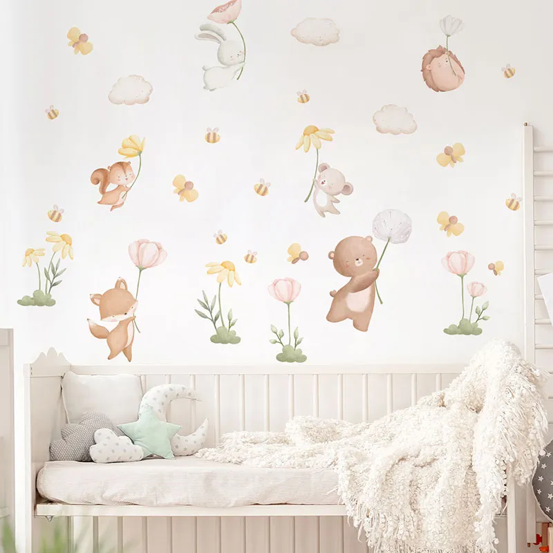 Stickers - Animaux de la Forêt & Fleurs printanières-0