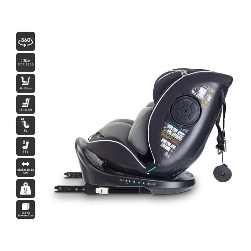 Siège-auto 360° I-Size Nova 2 40-150cm - Noir -1