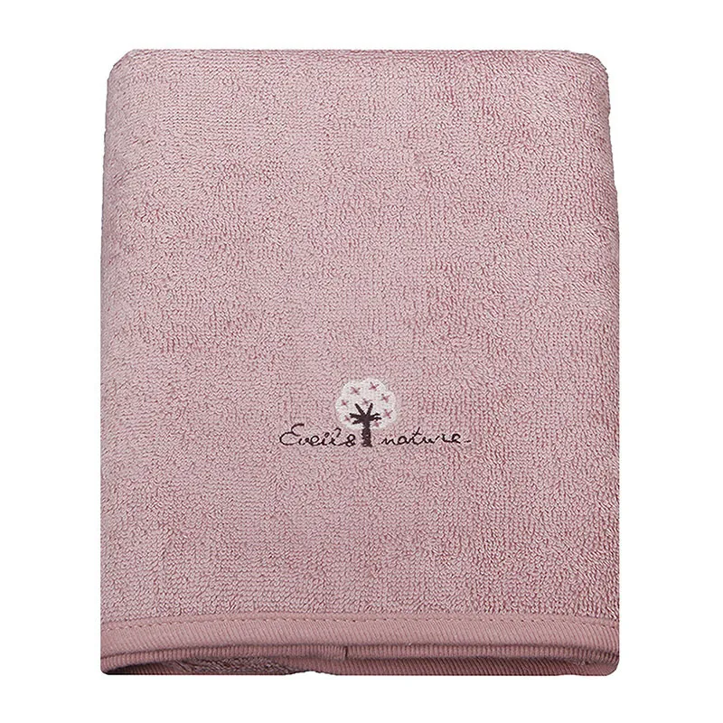 Serviette éponge Coton BIO 50x90cm - Rose - EVEIL & NATURE-0