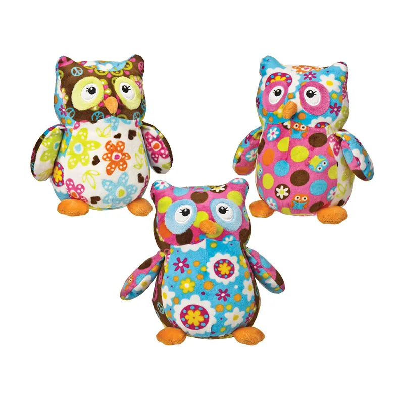 Peluche Hibou Multico. Aléat. - 18cm-0