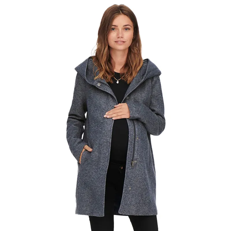 Manteau de grossesse Sedona Only - Gris/Marine chiné-1