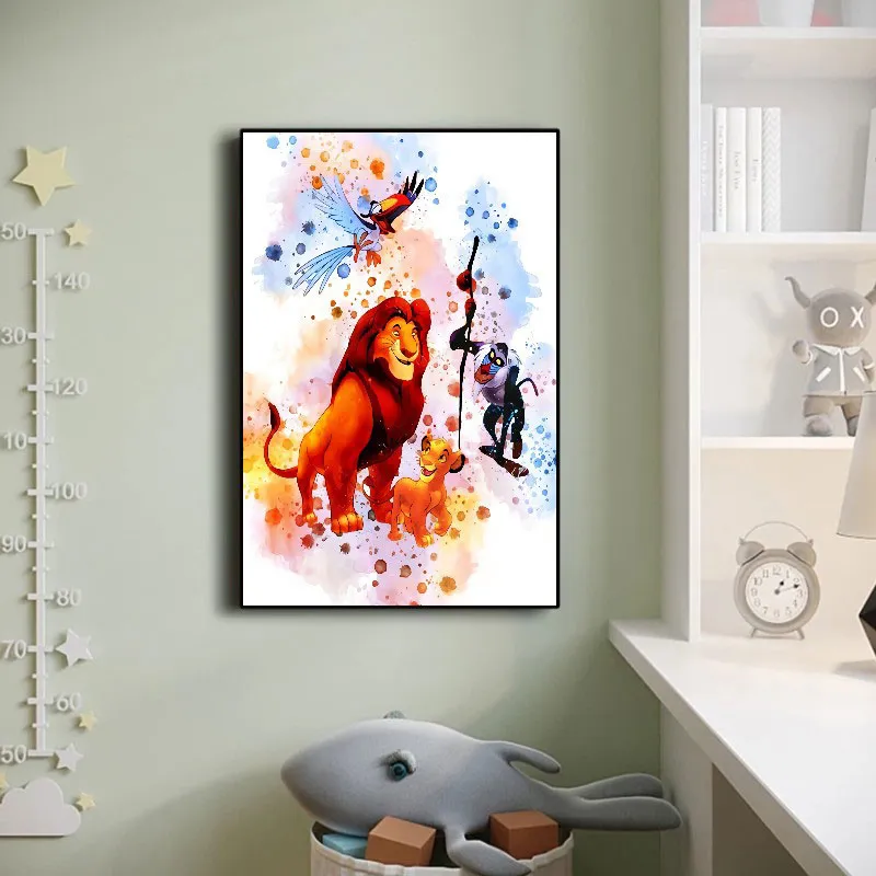 Toile Roi Lion Multico. - 30x40cm-0