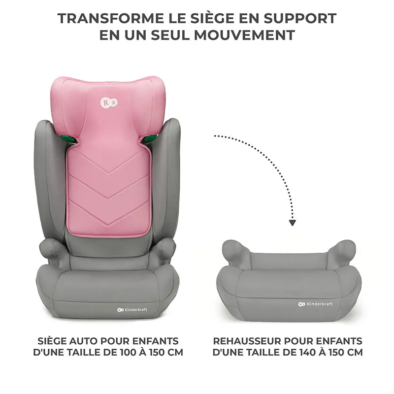 Siège-auto I-Size/Ceinturé I-SPARK 100-150cm - Rose-4