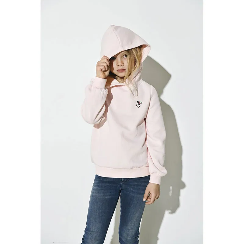Sweat à capuche Noomi Fille - Rose pâle-2