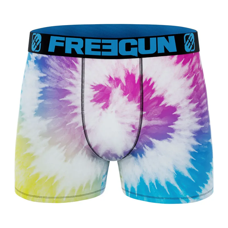3 Boxers Homme Rainbow - Vert/Jaune/Orange/Bleu/Violet-3