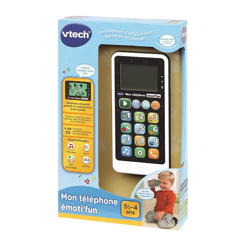 Mon téléphone émoti'fun Noir/Blanc - 18m+-4