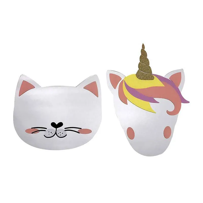Miroir adhésif Licorne ou Chat Aléat. - 23x32cm-0