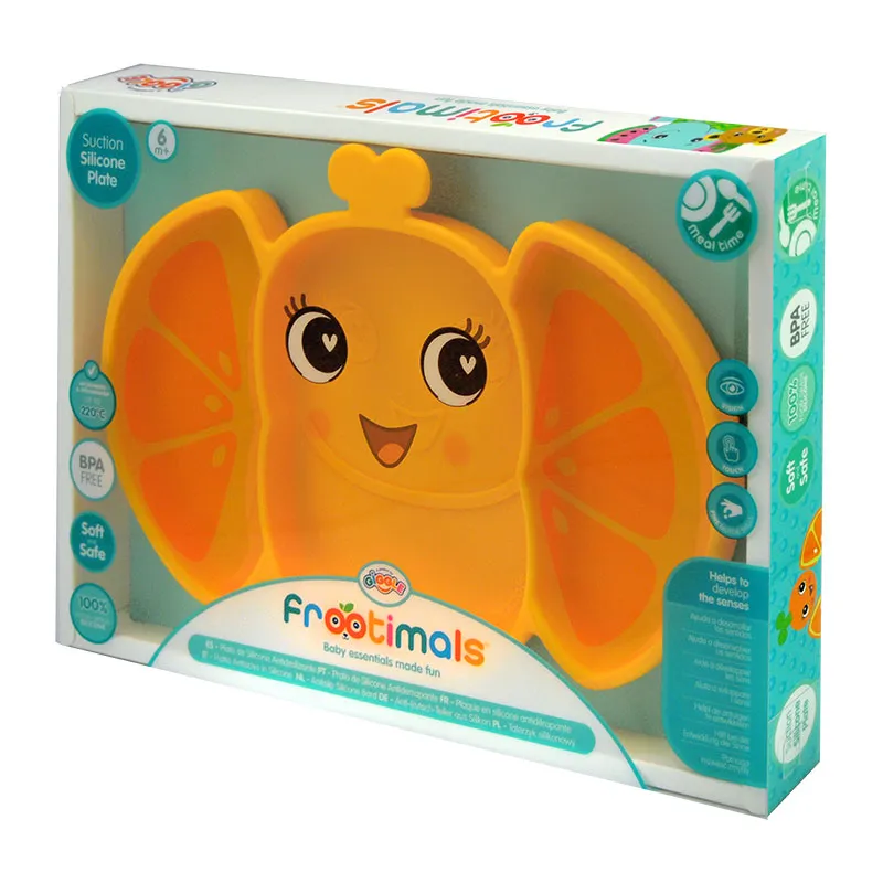 Assiette silicone Abeille - Orange-3