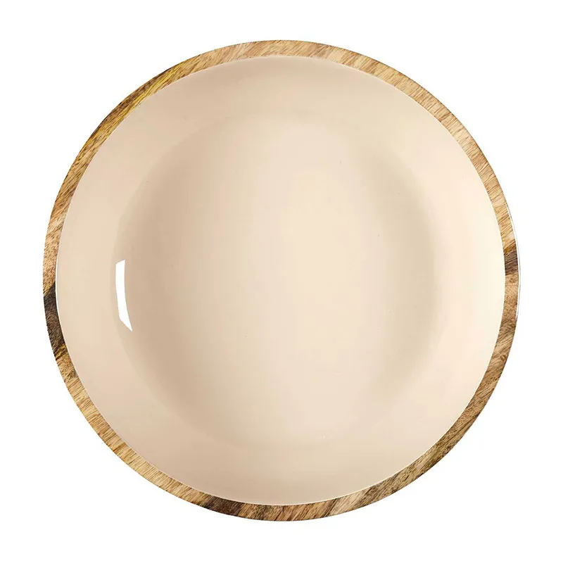 Saladier Bois de Manguier Dune Uni - ø33cm-2