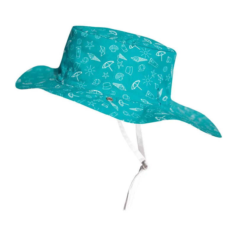Chapeau Anti-UV réversible Swimming pool - Bleu-0