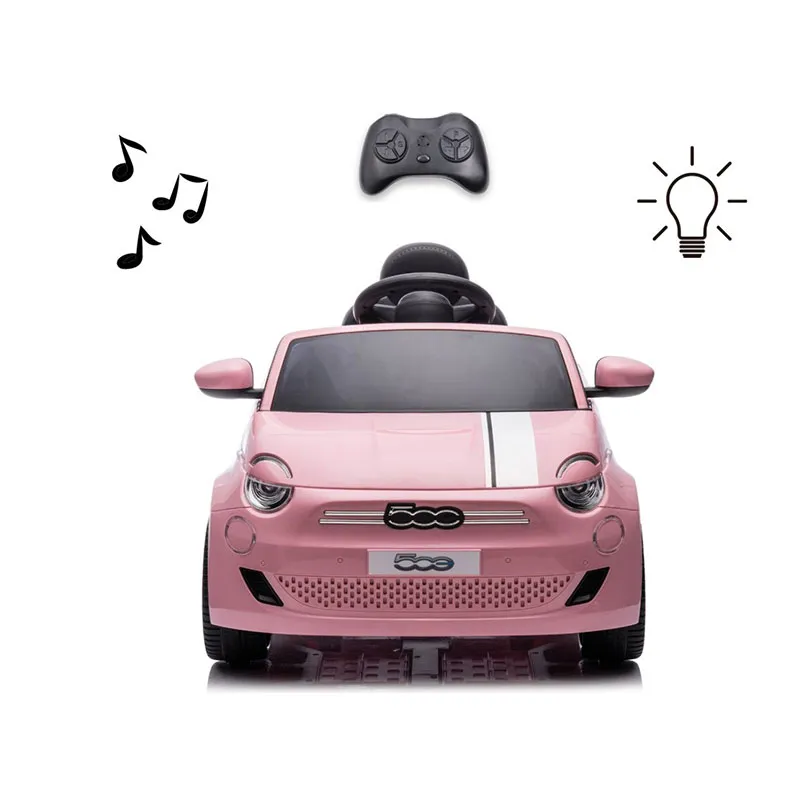 Voiture à batterie Fiat 500e Rose - 36m+-1