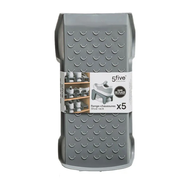 5 Range-chaussures Gris - 14x25x12,5cm-4