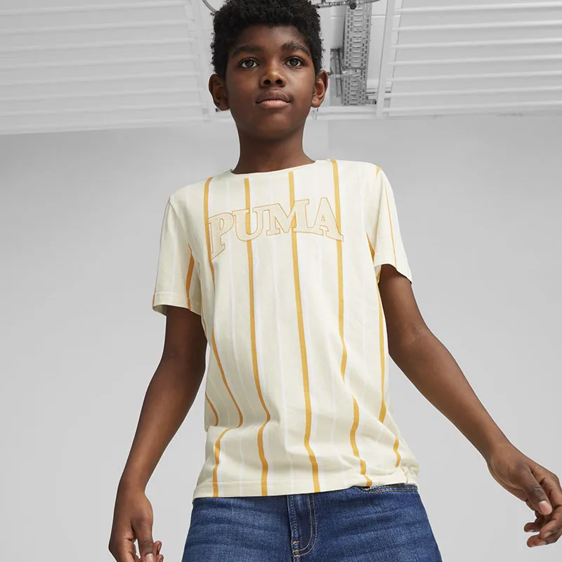 T-shirt Puma Squad Garçon - Orange/Blanc-1
