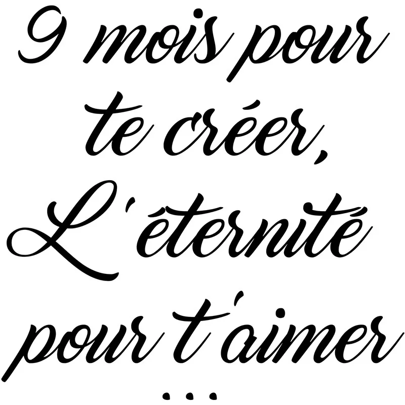 Stickers - Citation 9 mois pour te créer - KIDS STICKER-1