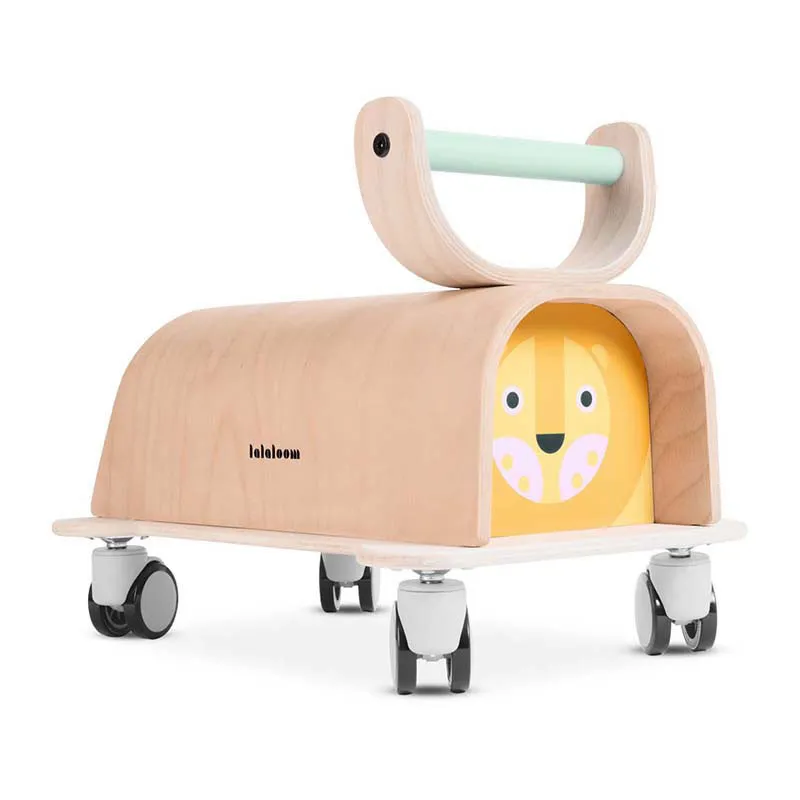 Porteur Lion Bois/jaune - 12m+-0