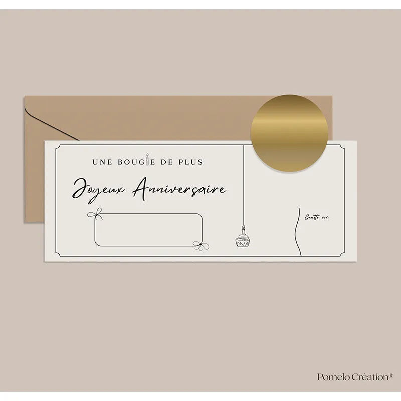 Carte à gratter DL - Anniversaire Élégant-3