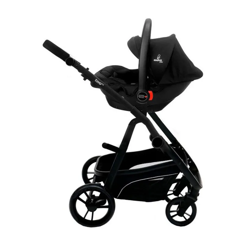 Duo Poussette convertible Two+2 + Coque Noir - 0m+-8