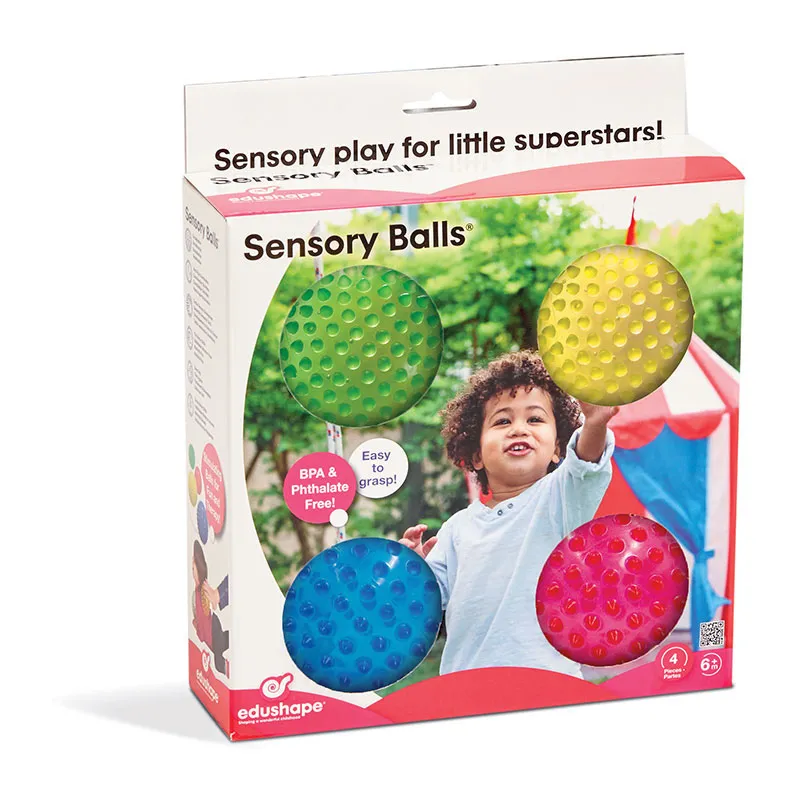 4 Balles sensorielles Transparentes - 6m+-2