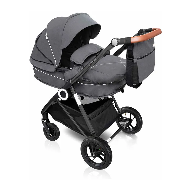 Trio Poussette transformable + Coque Halime Air Gris/Noir - 0m+-4