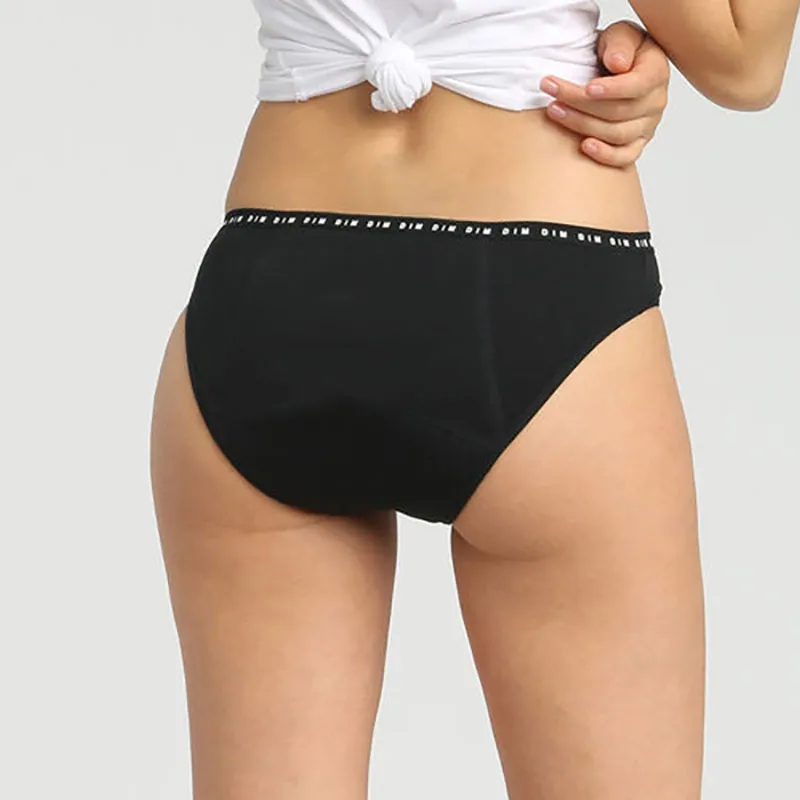 Culotte + Shorty menstru. Flux abondant BIO - Noir-4